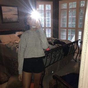 Gray cropped sweatshirt
